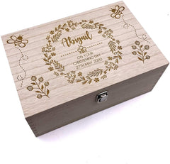 ukgiftstoreonline Personalised christening, Baptism or Communion gift Keepsake Memory Box - ukgiftstoreonline