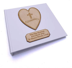 ukgiftstoreonline Personalised Christening Day Photo Album Keepsake Gift Boxed Wood Engraved - ukgiftstoreonline