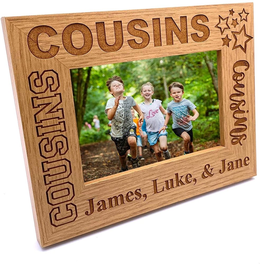 ukgiftstoreonline Personalised Cousins Photo Frame Star Design - ukgiftstoreonline