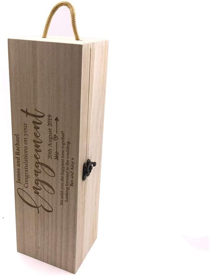 ukgiftstoreonline Personalised Engagement Gift Champagne or Wine Bottle Holder Gift - ukgiftstoreonline