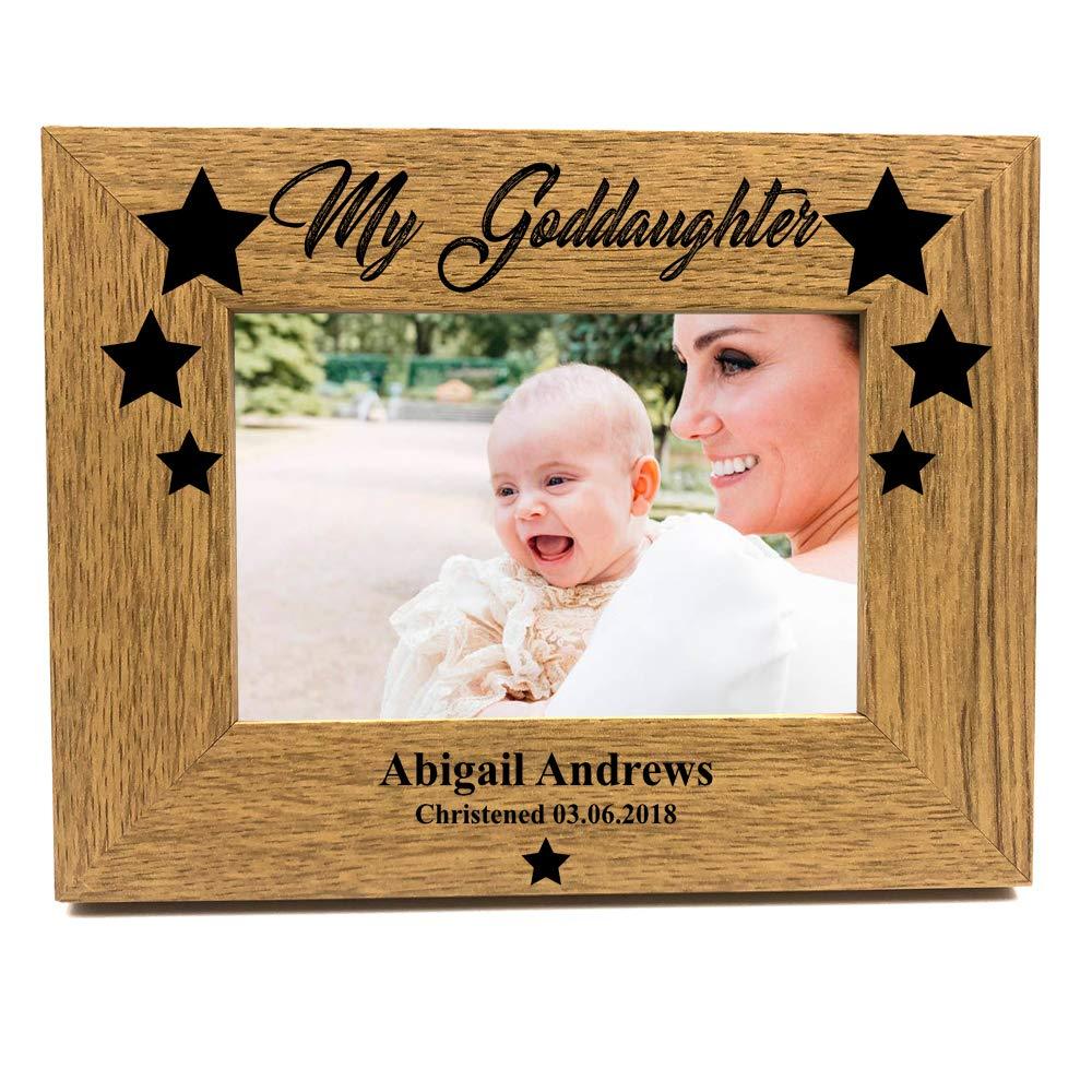 ukgiftstoreonline Personalised Goddaughter Wooden Photo Frame Gift - ukgiftstoreonline