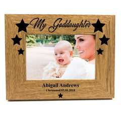 ukgiftstoreonline Personalised Goddaughter Wooden Photo Frame Gift - ukgiftstoreonline