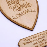 ukgiftstoreonline Personalised Hen Night Photo Album Keepsake Gift Engraved Wood Design - ukgiftstoreonline