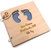 ukgiftstoreonline Personalised Large Baby Boy Memory Scrapbook Photo Album Guest Book - ukgiftstoreonline