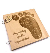 ukgiftstoreonline Personalised Large Baby Memory Scrapbook Photo Album Guest Book - ukgiftstoreonline