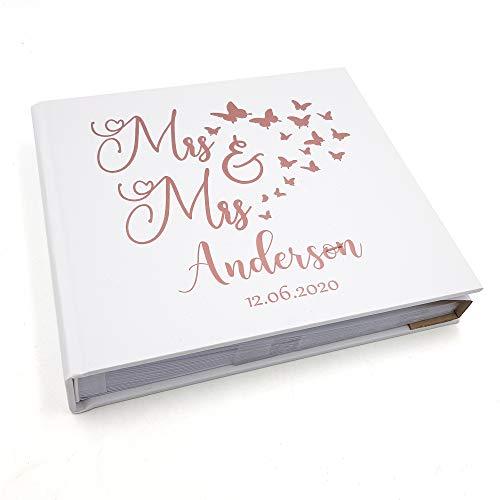 ukgiftstoreonline Personalised Mrs and Mrs Wedding Photo Album Keepsake Gift Boxed - ukgiftstoreonline