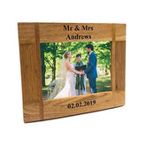 ukgiftstoreonline Personalised Natural Wood Photo Frame Engraved Any Customisation FW676 - ukgiftstoreonline
