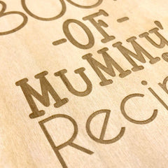 ukgiftstoreonline Personalised Recipe Book With Wooden Cover Engraved - ukgiftstoreonline