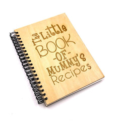 ukgiftstoreonline Personalised Recipe Book With Wooden Cover Engraved - ukgiftstoreonline