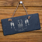 ukgiftstoreonline Personalised Slate 30th Anniversary Plaque Gift - ukgiftstoreonline
