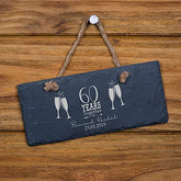 ukgiftstoreonline Personalised Slate 60th Anniversary Plaque Gift - ukgiftstoreonline