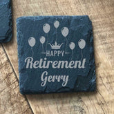 ukgiftstoreonline Personalised Slate Stone Coaster Retirement Gift - ukgiftstoreonline