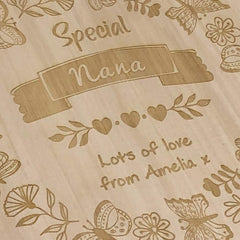 ukgiftstoreonline Personalised Special Nana Engraved Large Wooden Scrapbook Photo Album - ukgiftstoreonline