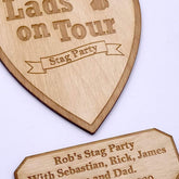 ukgiftstoreonline Personalised Stag Do Photo Album Keepsake Gift Engraved Wood Design - ukgiftstoreonline