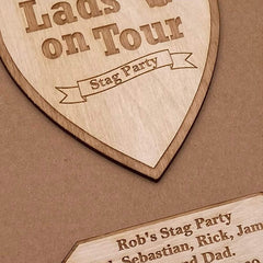 ukgiftstoreonline Personalised Stag Do Scrapbook Photo Album With Wooden Engraving Scrapbook Guest Book ukgiftstoreonline