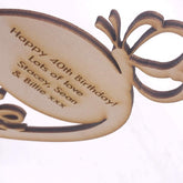 ukgiftstoreonline Personalised Wooden Freestanding Heart Gift For Auntie With Message - ukgiftstoreonline