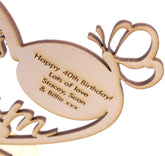 ukgiftstoreonline Personalised Wooden Freestanding Heart Gift For Mum With Message - ukgiftstoreonline