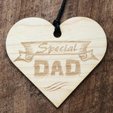 ukgiftstoreonline Special Dad Wooden Hanging Heart Plaque Gift - ukgiftstoreonline