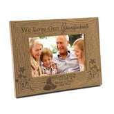 We Love Our Grandparents To The Moon and Back Wooden Photo Frame Gift Grandparents Photo Frame ukgiftstoreonline 4 x 6 Inch