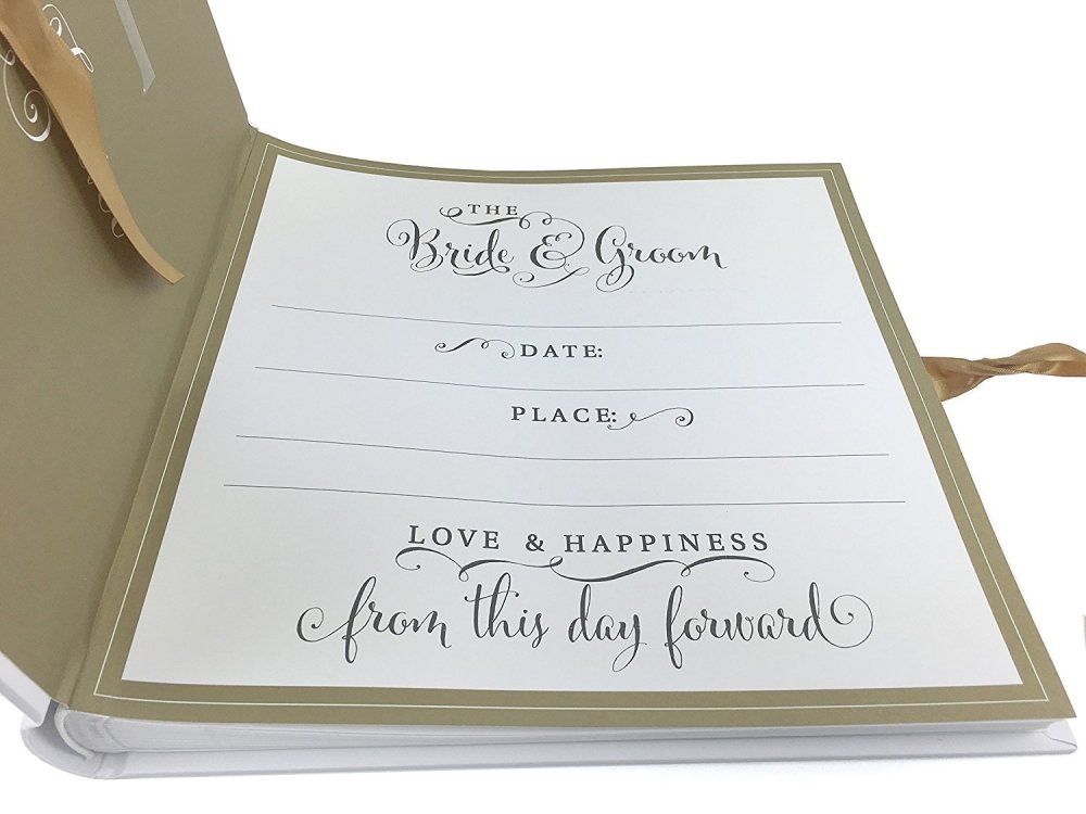 Wedding Photo Album 80 6x4" Gift With Gold Verse Design wedding photo album ukgiftstoreonline
