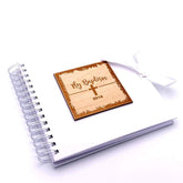 White Baptism Scrapbook Photo Album or Guest Book - ukgiftstoreonline