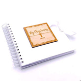 White Christening Scrapbook Photo Album or Guest Book - ukgiftstoreonline