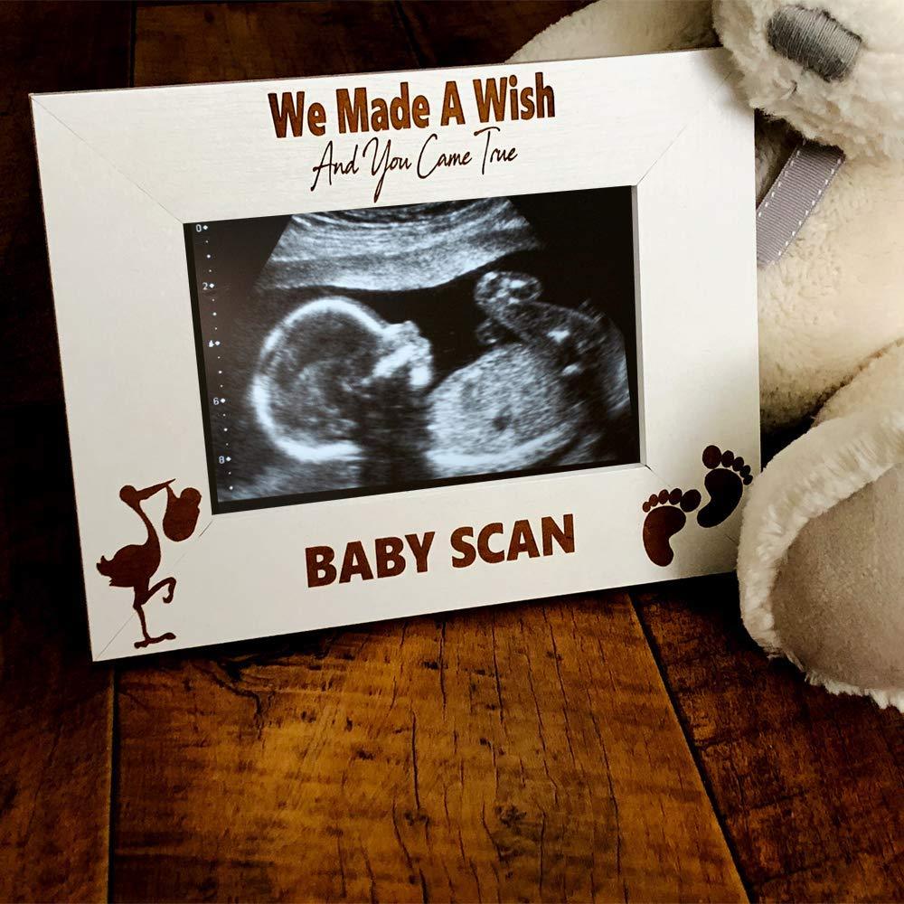 White Wooden Baby Scan Photo Frame Gift - Dream Came True - ukgiftstoreonline