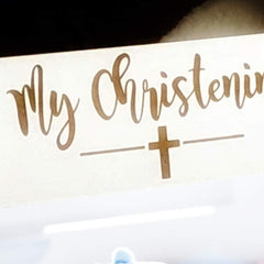 White Wooden Christening Photo Frame Gift - ukgiftstoreonline