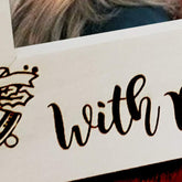 White Wooden First Christmas With My Dad Photo Frame Gift - ukgiftstoreonline