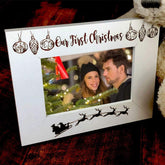 White Wooden Our First Christmas Photo Frame Gift - ukgiftstoreonline