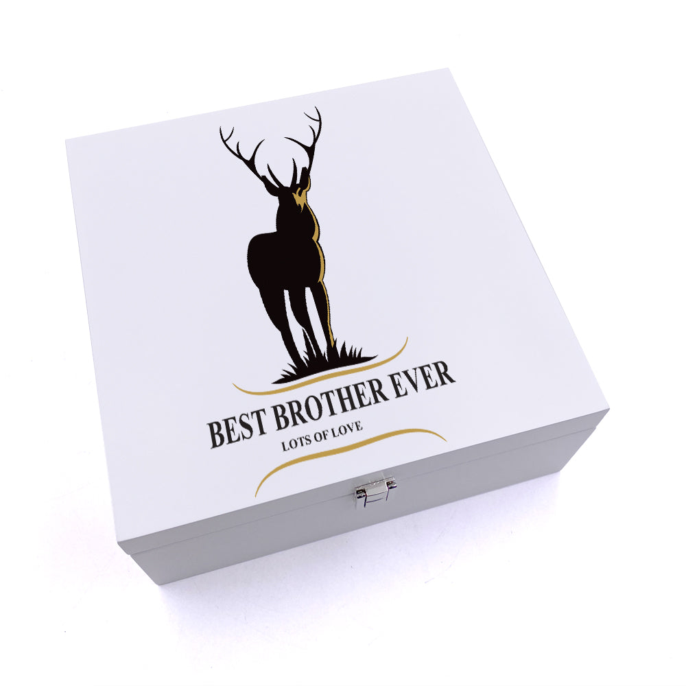 ukgiftstoreonline Personalised Best Brother Ever Stag Keepsake Wooden Box Keepsake Wooden Box ukgiftstoreonline