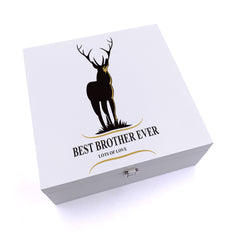 ukgiftstoreonline Personalised Best Brother Ever Stag Keepsake Wooden Box Keepsake Wooden Box ukgiftstoreonline