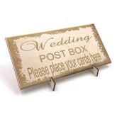 Wooden Wedding signs Plaques, Gift Present Wedding Post Box - ukgiftstoreonline