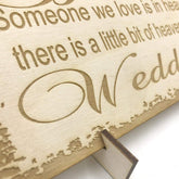 Wooden Wedding signs Plaques, Wedding in memory of someone in Heaven - ukgiftstoreonline