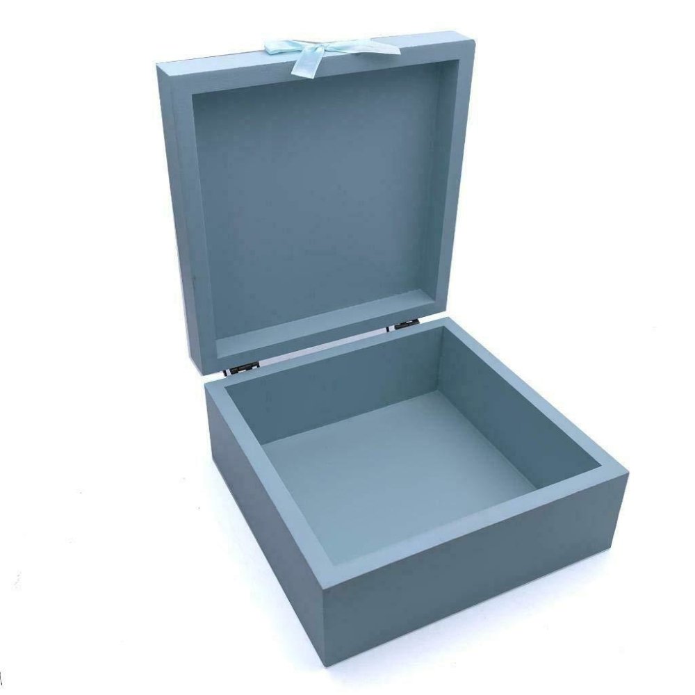 YOU ARE SO LOVED PERSONALISED BABY BOY BLUE WOODEN KEEPSAKE BOX - ukgiftstoreonline