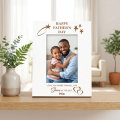 Happy Father's Day Personalised White Photo Frame Gift Photo Frame ukgiftstoreonline