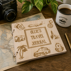 Personalised Travel Journal Photo Album, Large Scrapbook Keepsake Scrapbook Guest Book ukgiftstoreonline