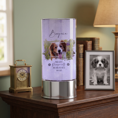 Personalised Pet Memorial Sympathy Gift Remembrance Light With Photo Personalised Lights ukgiftstoreonline