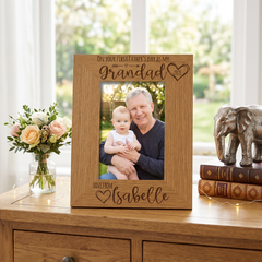 Personalised First Fathers Day as a Grandad Photo Frame Portrait Father's Day Photo Frame ukgiftstoreonline