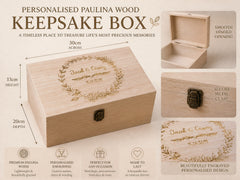 Personalised Large Wedding Memory Box Engraved Gifts Any Name Keepsake Wedding Memory box Raised Words