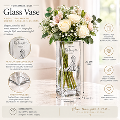 Personalised Wedding Or Anniversary Flower Vase Gift Present With Couple Personalised Flower Vase ukgiftstoreonline