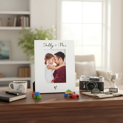 White Portrait Photo Frame – Classic 6x4 Keepsake With Glass Front & Rear Stand ukgiftstoreonline
