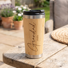 Personalised Bamboo Insulated Grandad Travel Mug Gift Personalised Mugs ukgiftstoreonline