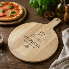 Large Personalised Custom Pizza Board Serving Tray Handle Paddle Pizzeria ukgiftstoreonline