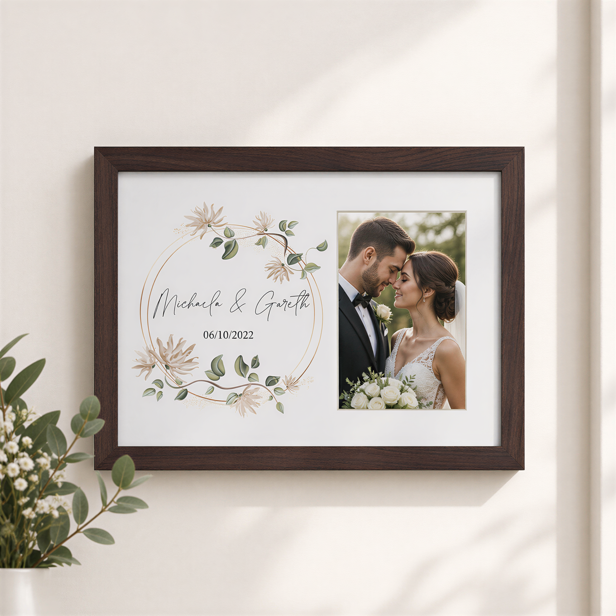 Personalised Wedding Day Photo Frame Gift Any Name and Date Photo Keepsake wedding photo frame ukgiftstoreonline