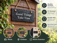 Engraved Slate Plaque, Personalised Rectangle Sign, Outdoor Ready Personalised Slates ukgiftstoreonline