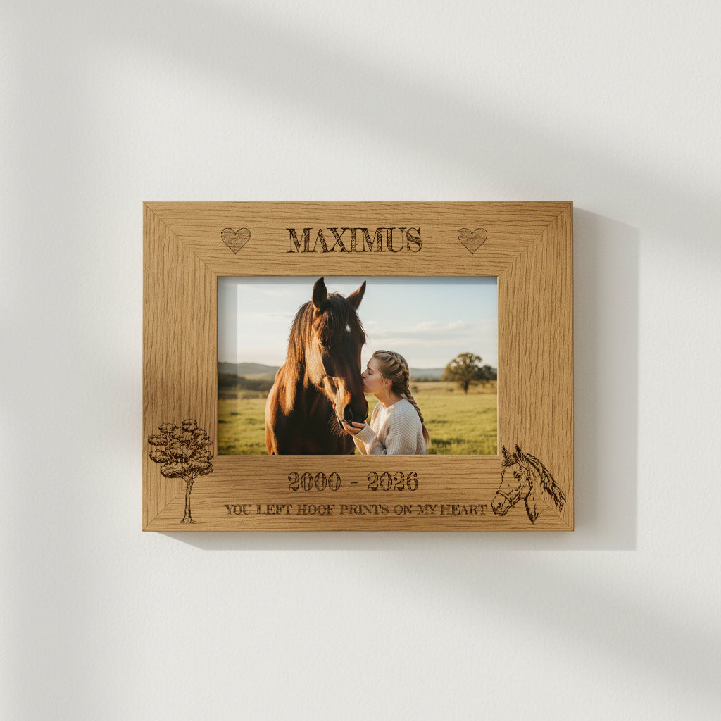 Personalised Engraved Horse Remembrance Memorial Photo Frame gift