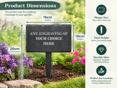 Personalised Slate Plant Marker Garden or Pot Plaque Any Engraving Personalised Garden Stone Slate ukgiftstoreonline