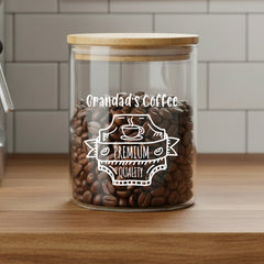 Personalised Coffee Bean Jar with name Gift For Any Occasion