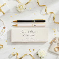 10th Anniversary Pen Set Personalised and Gift Boxed Anniversary Gifts ukgiftstoreonline